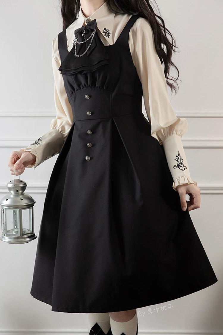 Night Raven Magic Metal buttons Gothic Lolita Dress
