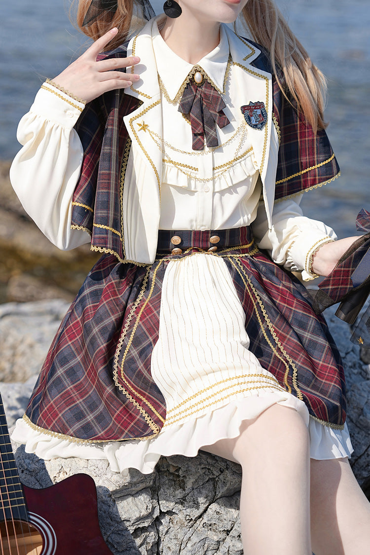 Multi-Color Plaid Ruffle Skirt