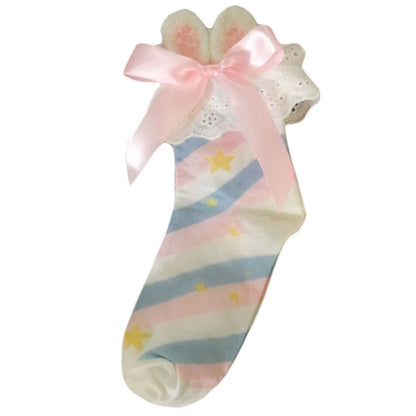 Sweet Bunny Ears Bow Ankle Socks