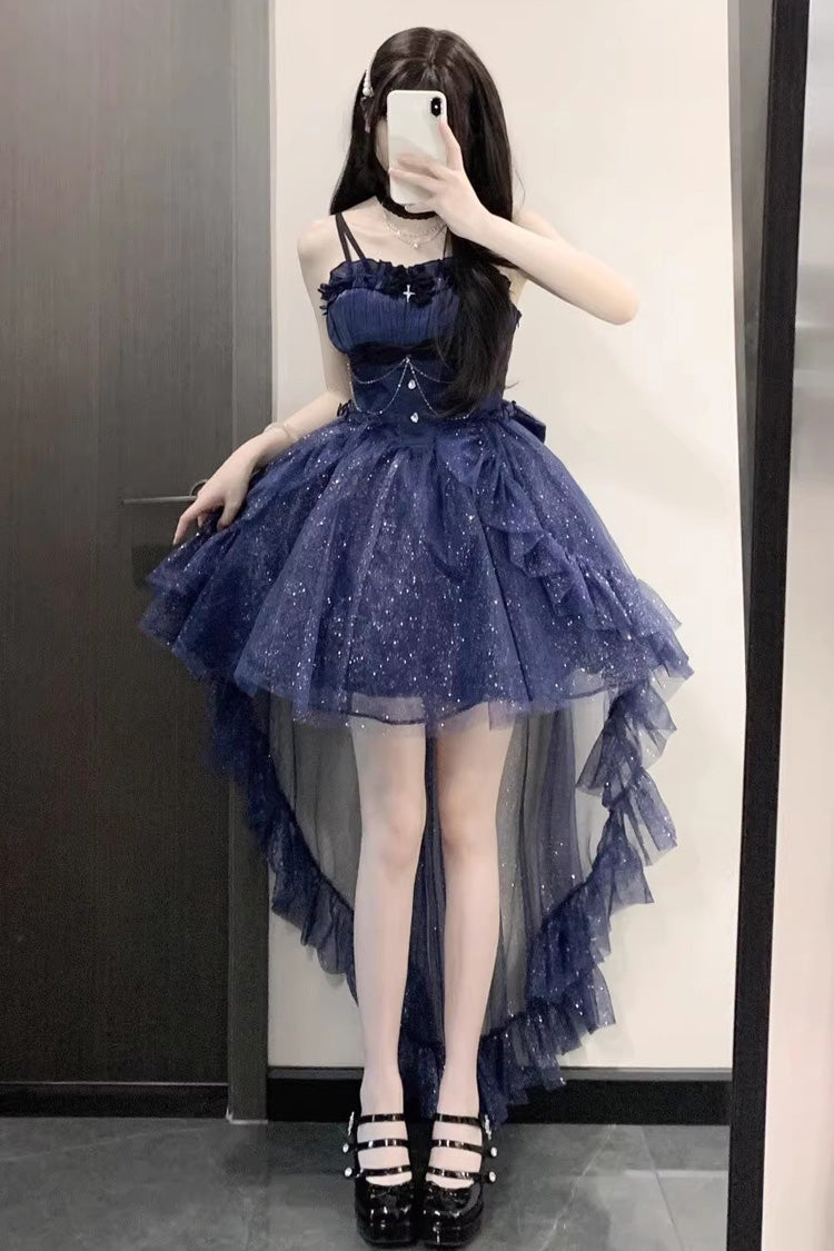 Blue Sweet Elegant Princess Lolita Cardigan Jsk Dress Set