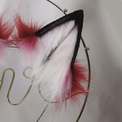 Bloody Wolf Ears Tail Headband Accessory