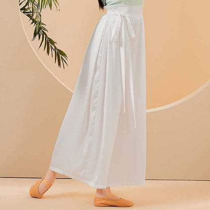 Vintage High Waist Flowy Wide Leg Casual Pants