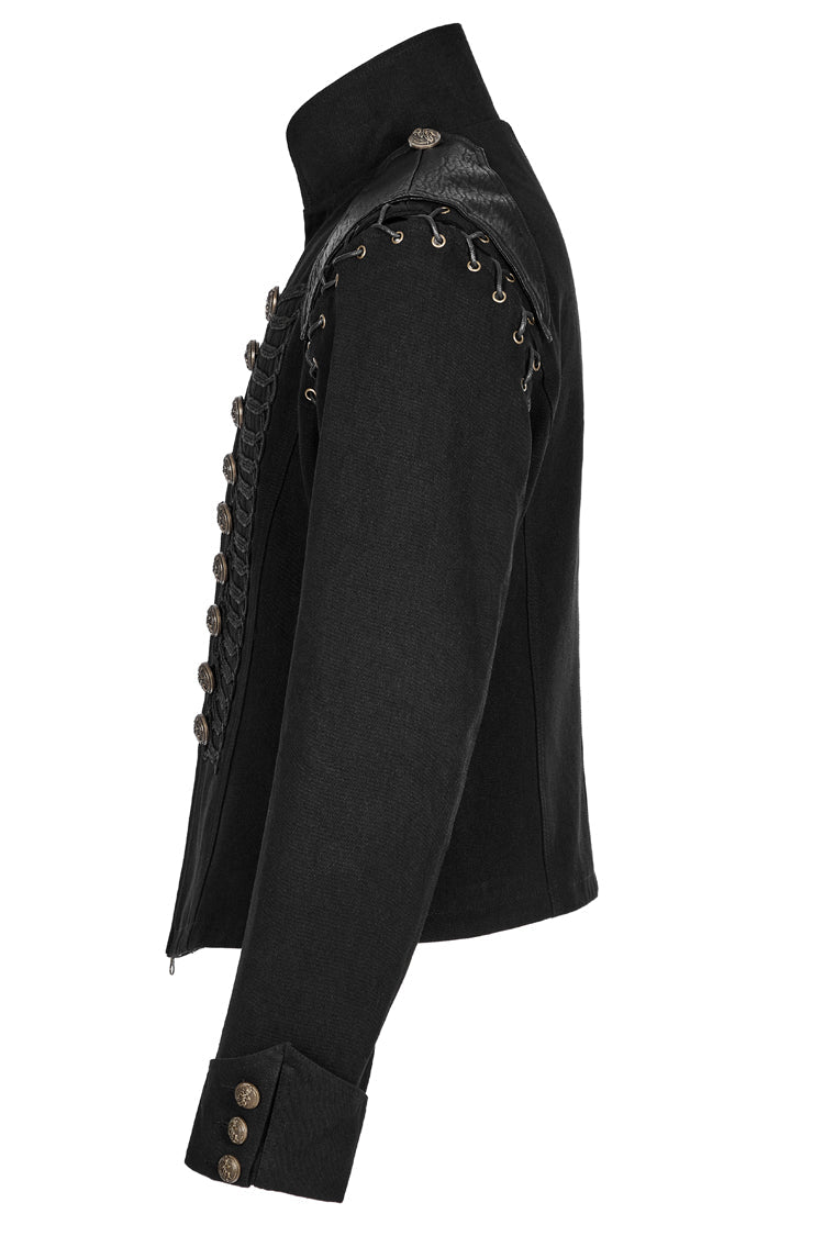 Coal Retro Button Double-Breasted Steampunk Coat for Men
