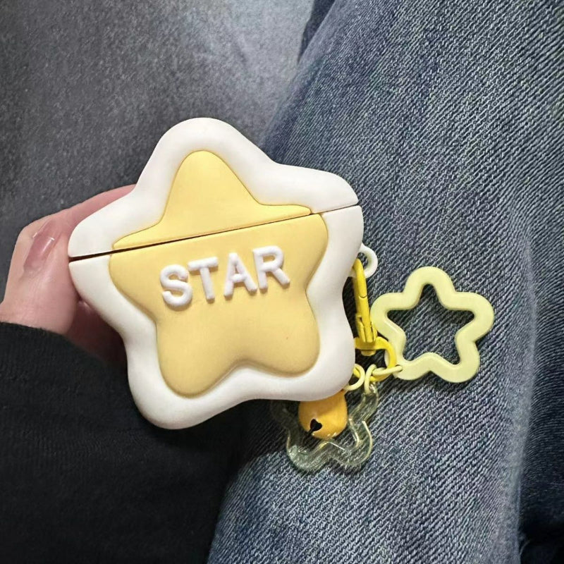 Yellow Star Airpods Case