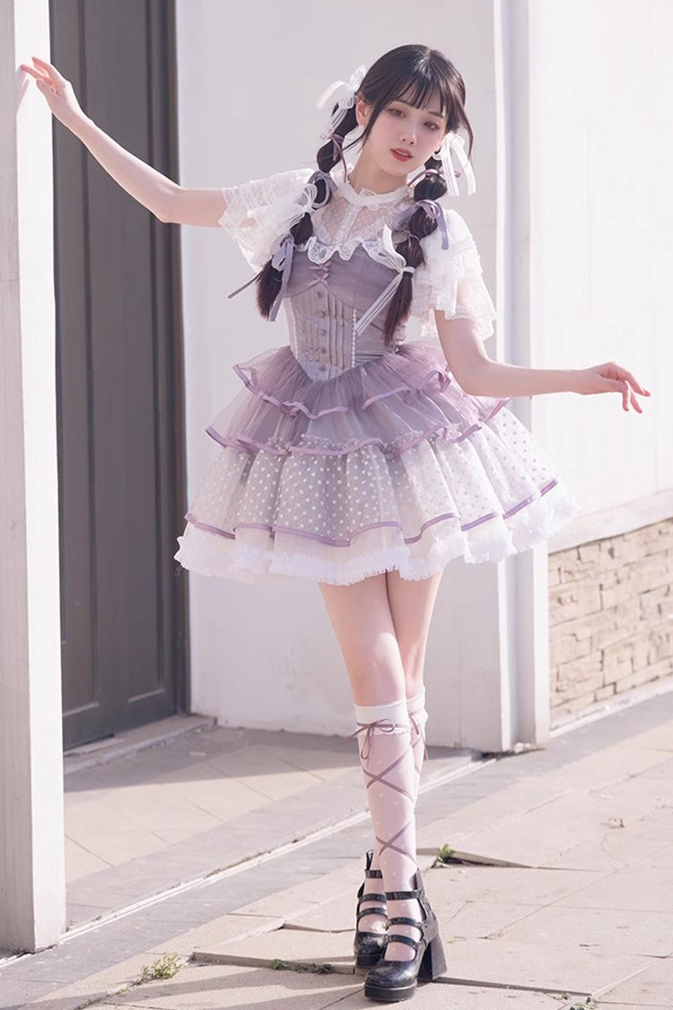 Purple Star Trail Multi-Layer Ballet Sweet JSK