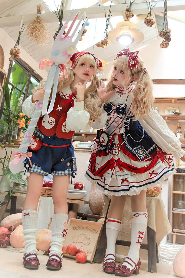 Witch Gina Printed Bow Ouji Vest and Shorts Set