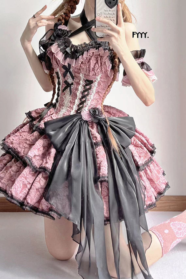 Pink Medea Kiss Gothic JSK Tiered Gown