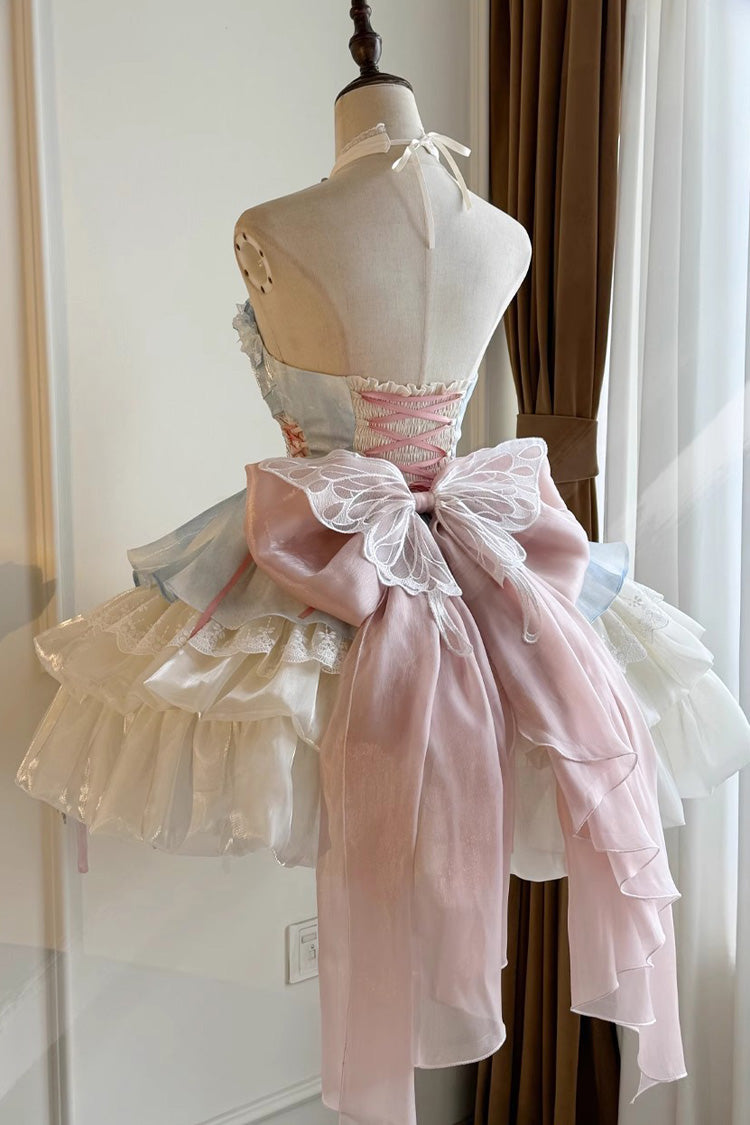 Sleeveless Sweet Elegant Princess Lolita Multi-Layer Ruffle Dress 3 Colors