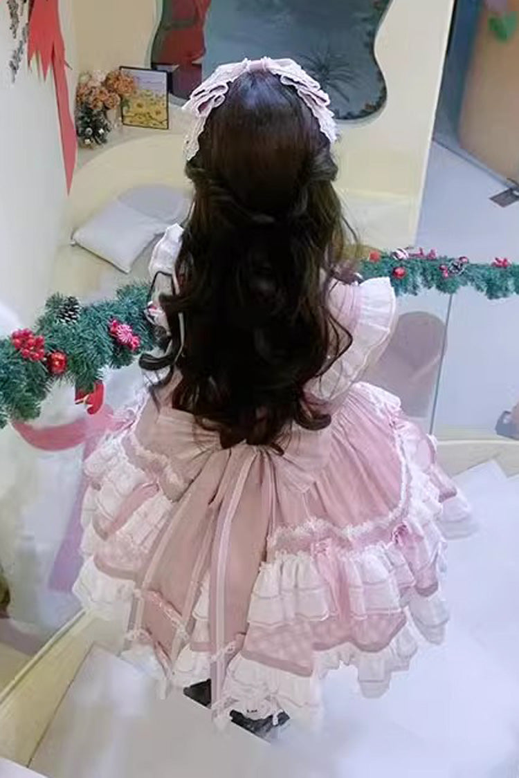 Heartbeat Floral Sleeveless Bow Lace Sweet Lolita Dress
