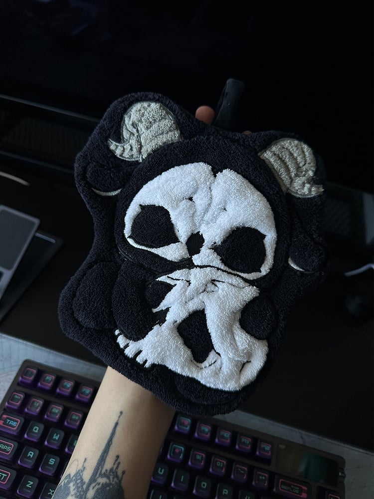 Towel Gothic and Grim Hand Reaper Black White