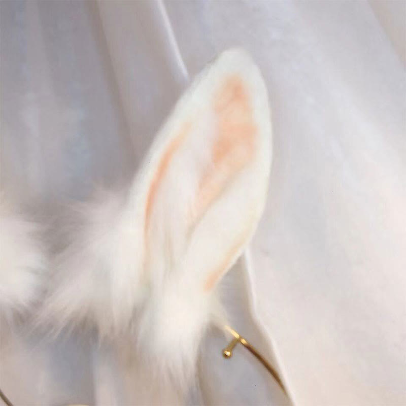 Bunny Ears Tail Headband Accessory