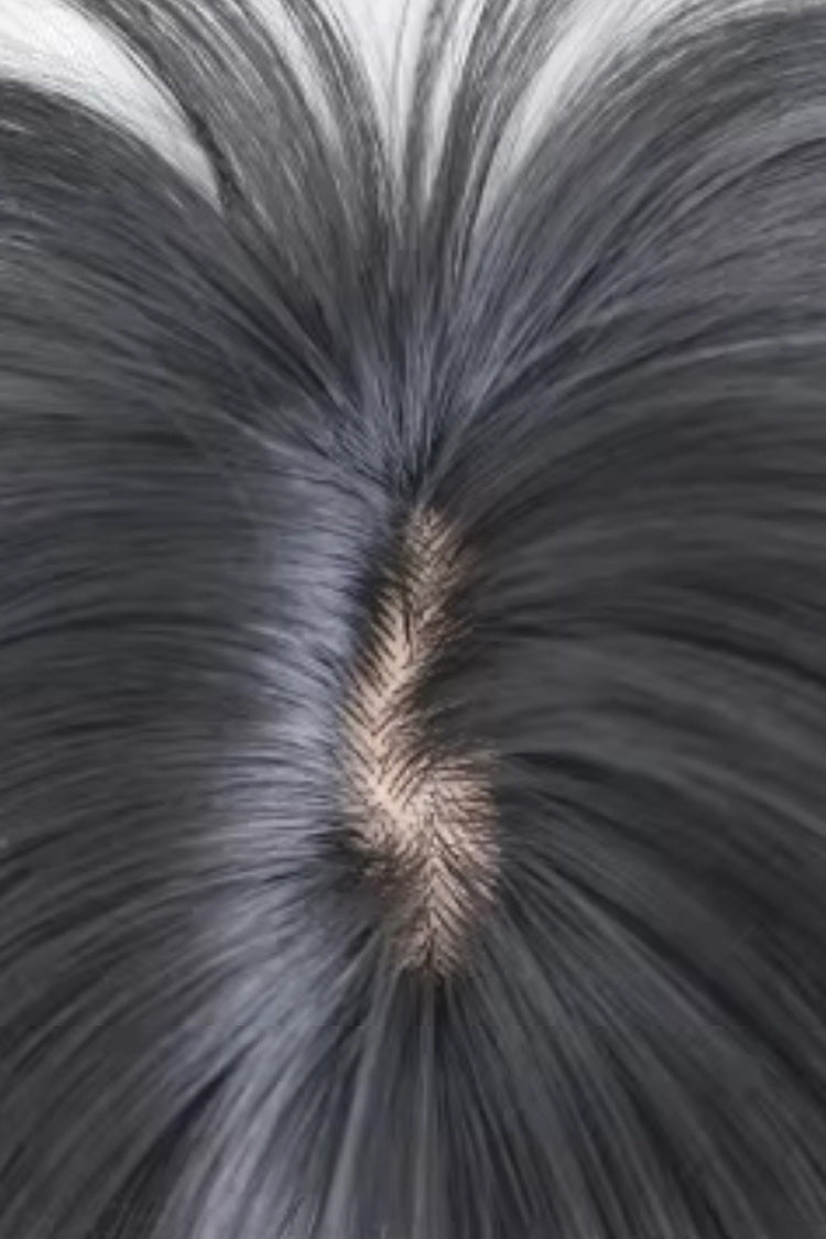 Clip-In Natural Black Curls Hairpiece Topper