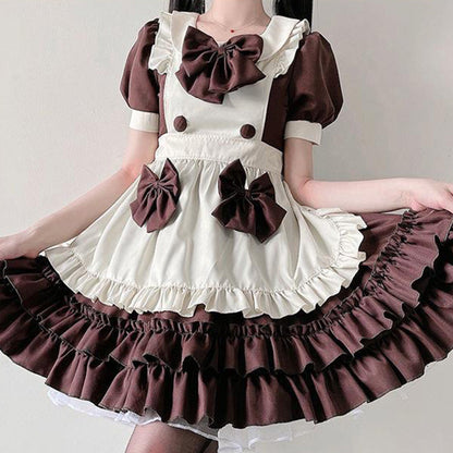 Kawaii Bow Decor Rulffled Lolita Dress