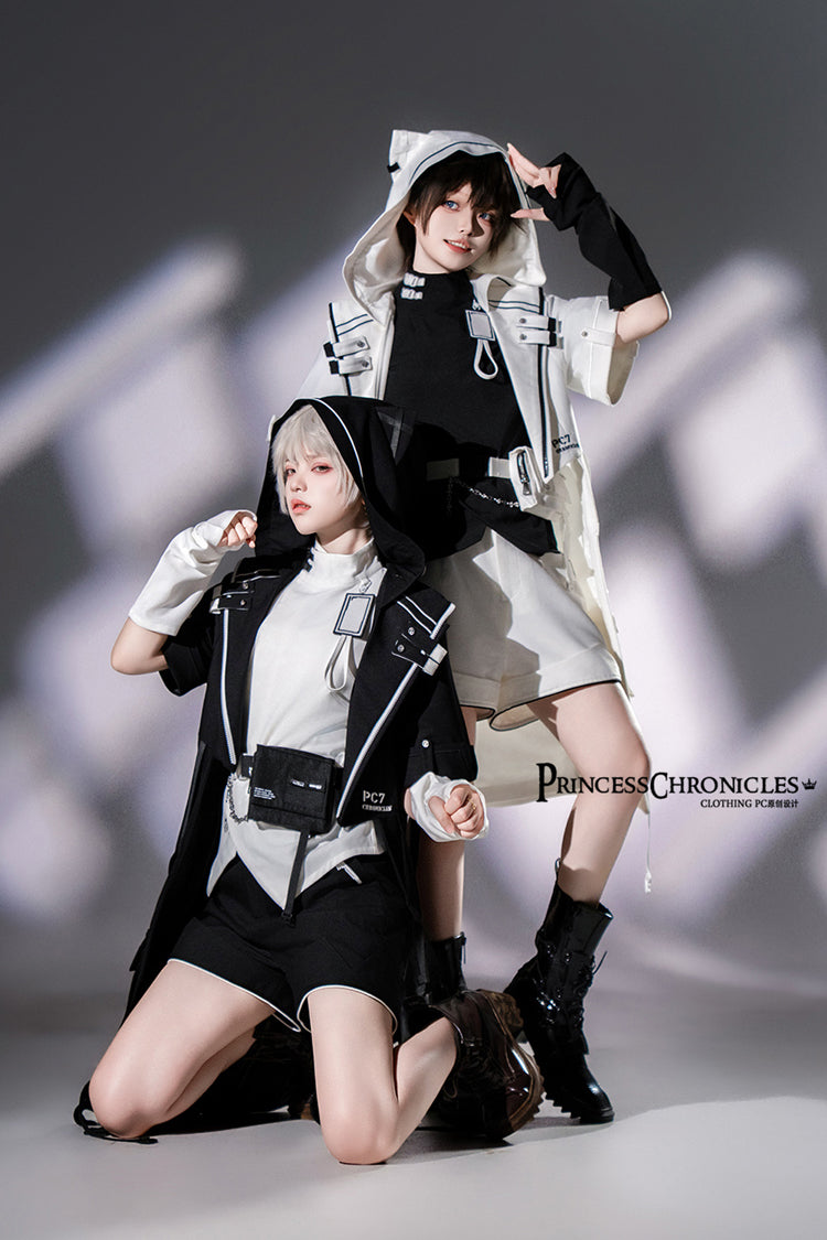 Cat Ear Coat in Black Ouji Prince Fashion with Functional Details