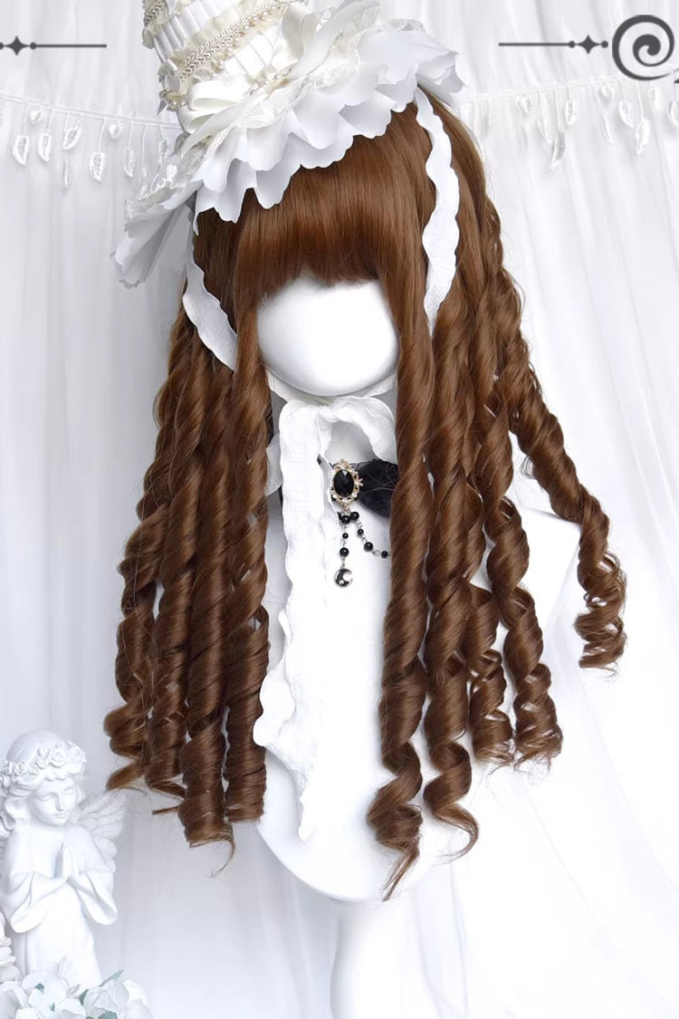 Elegant Mid-Length Curly Roman Palace Wig in 3 Shades - Curio Cottage