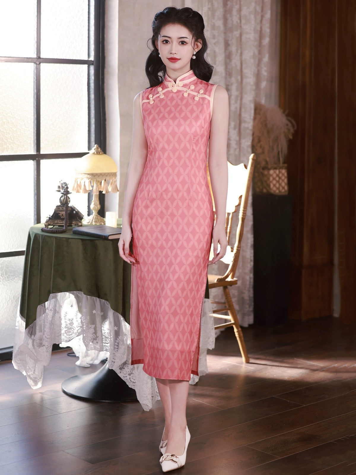 Pink Elegant Cheongsam