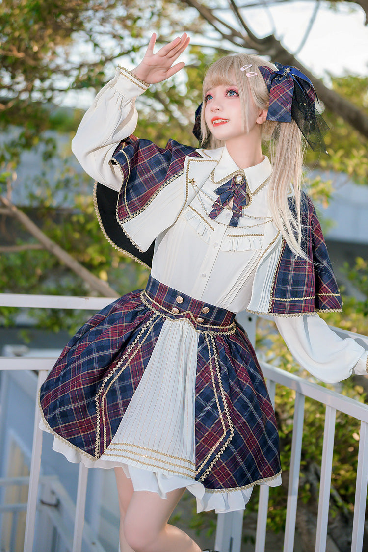 Multi-Color Plaid Ruffle Skirt