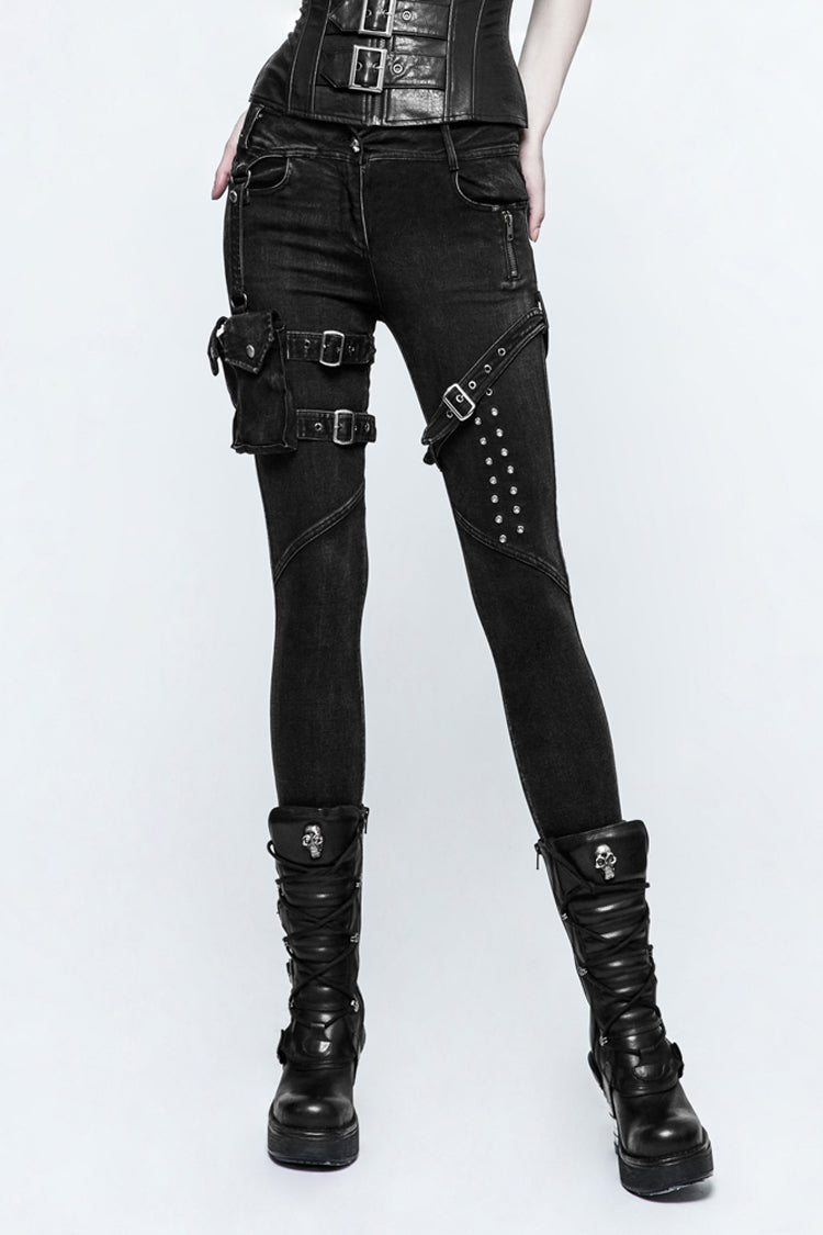 Pocket Stretch Denim Punk Trouser