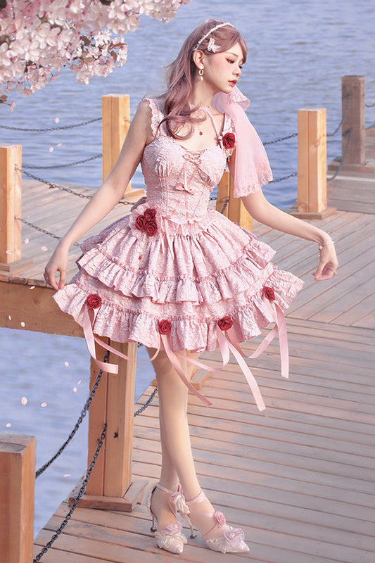 Weeping Rose Lace Ballet Skirt Set