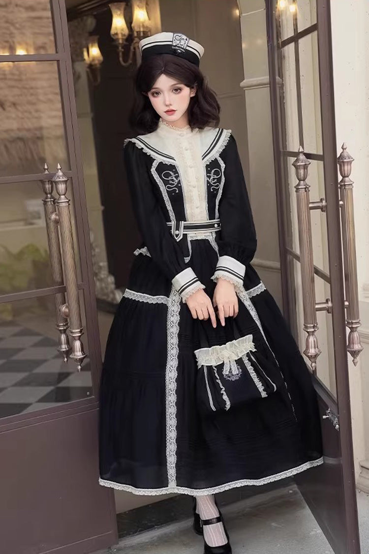 Noir Embroidered Lace Classic Skirt Set - The Port Beyond Coordinates