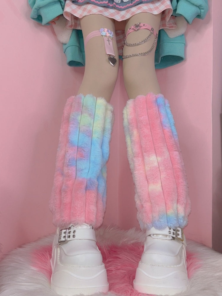 Y2K Gradient Pink Blue LegWarmers