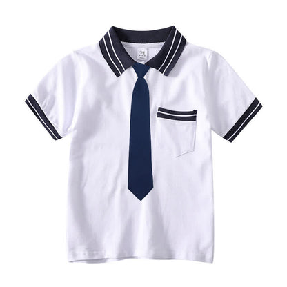 Cute Couple Sailor Collar Dress T-Shirt Shorts