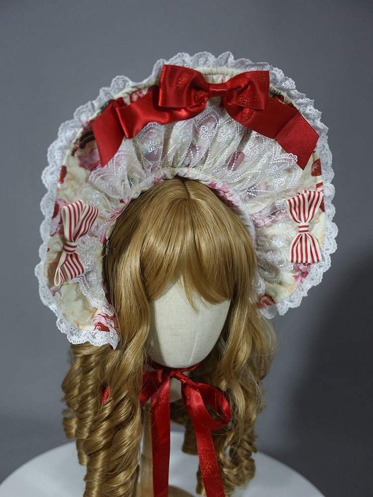Yellow Sweet White Lolita / Pink Bonnet