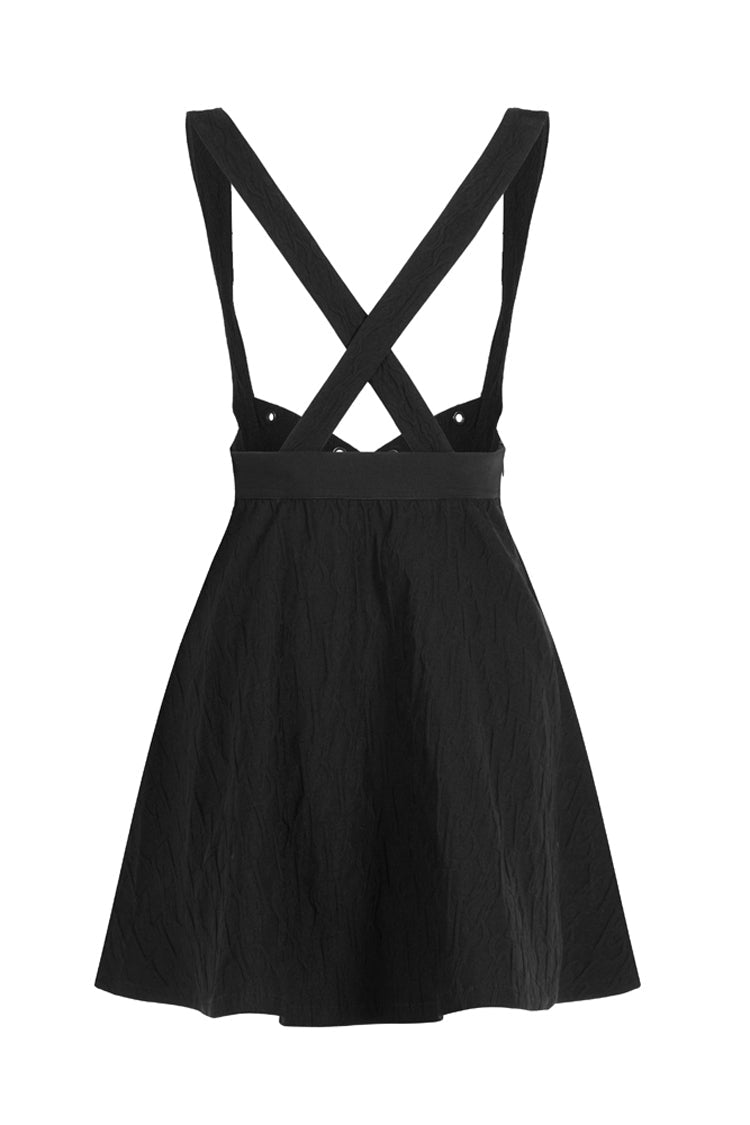 Gothic Future Metal Buttonhole Cat Ear Swing Hem Waist Skirt