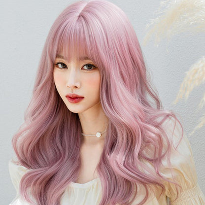 Pink Lolita Natural Long Big Wavy Wig