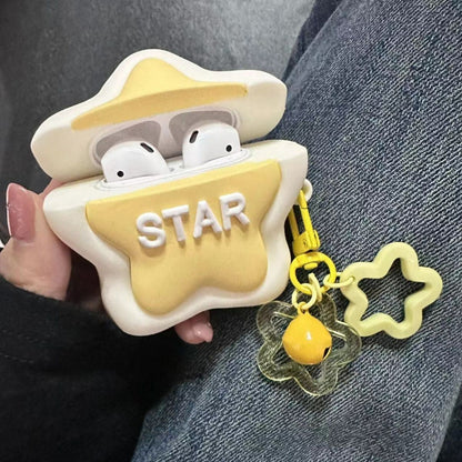 Yellow Star Airpods Case