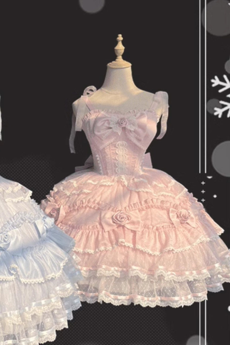 Sleeveless Triple-Layer Lace Sweet Elegant Lolita JSK Dress