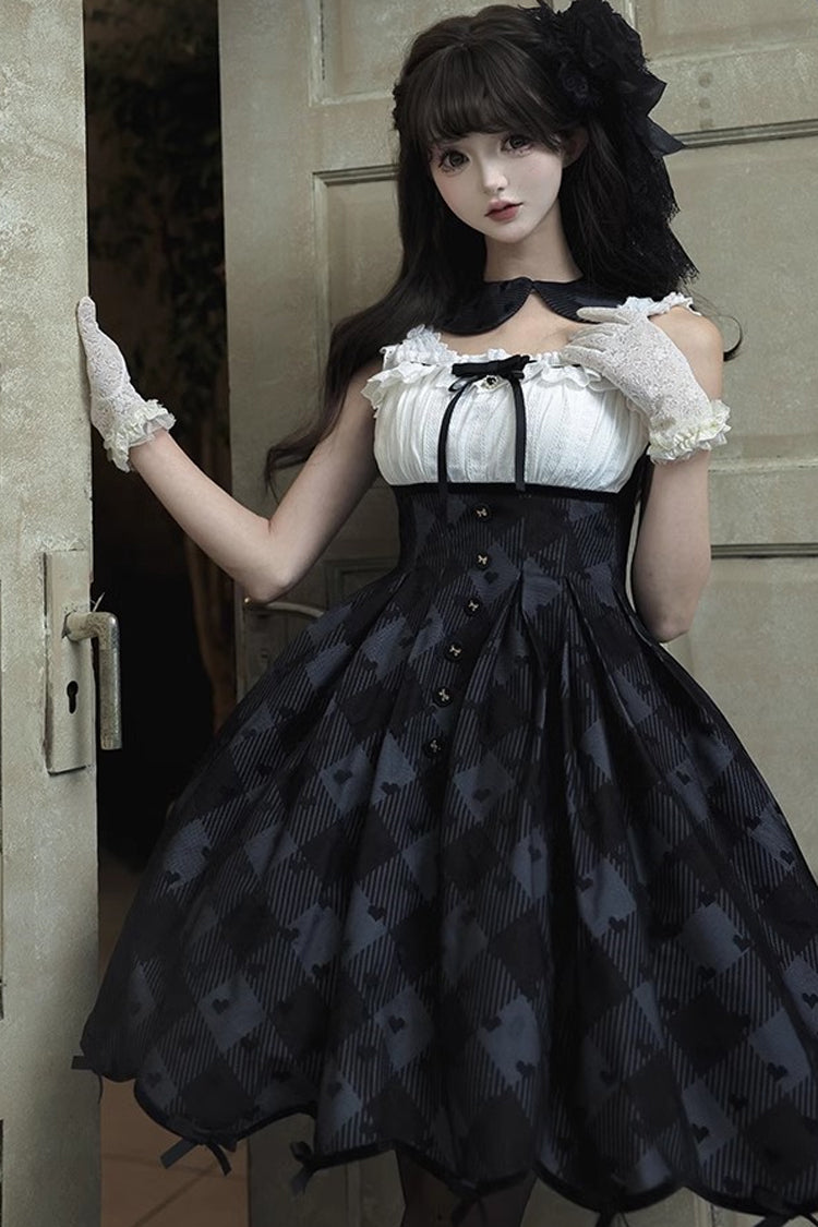 Short Plaid Princess Dress with Sweet Elegance