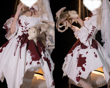 Halloween Gothic Lolita Blood Stained Lolita Dress