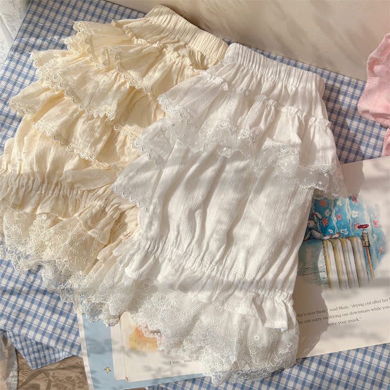 Fairy Lace Trim Layered Undershorts