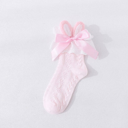 Sweet Bunny Ears Bow Ankle Socks