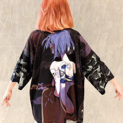 Vintage Anime Sakura Kimono Outerwear Sun Protective