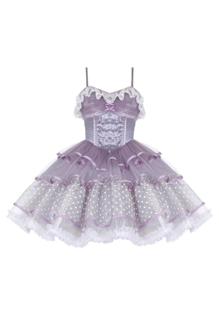 Purple Star Trail Multi-Layer Ballet Sweet JSK
