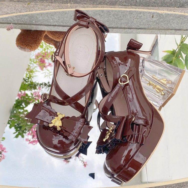 Lolita Bear Heels Mary Jane Shoes Sandals MK Kawaii Store