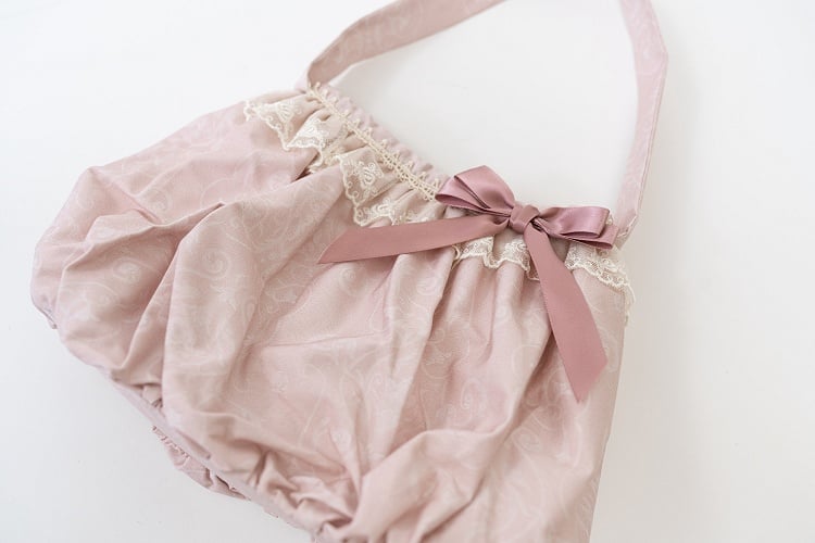 / Pink Gray Bag Blue Hand