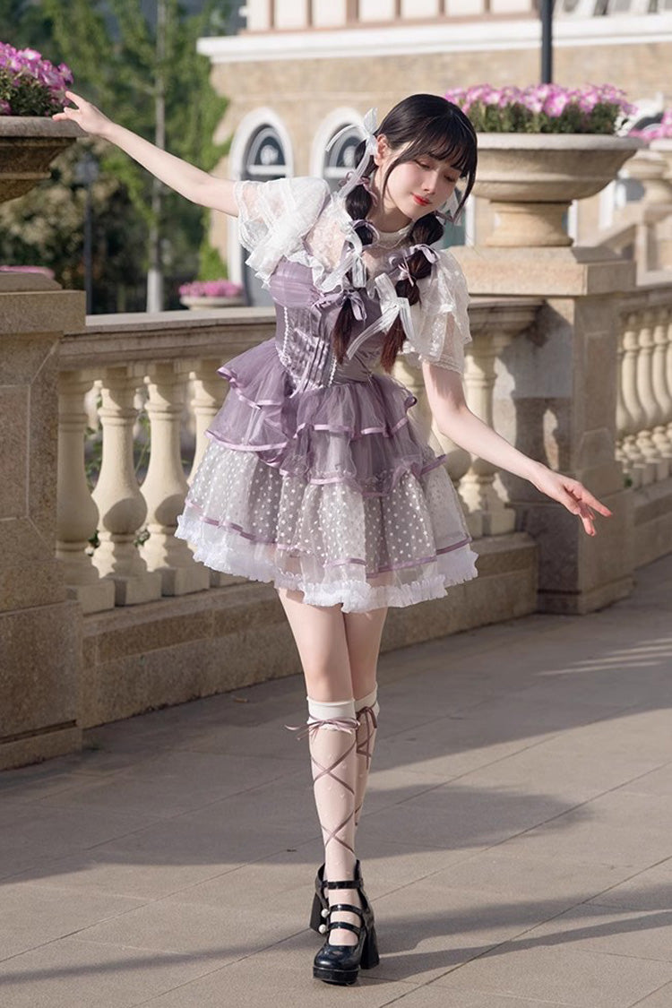 Purple Star Trail Multi-Layer Ballet Sweet JSK