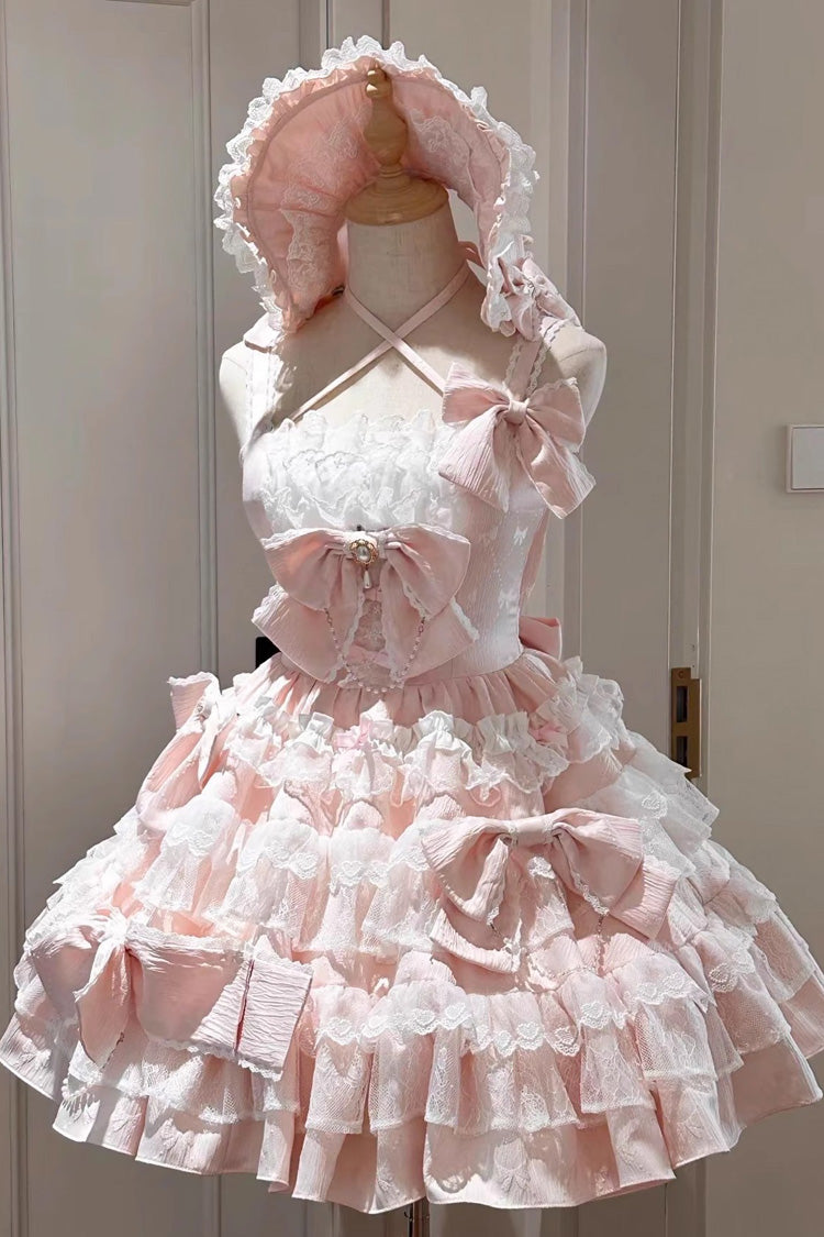 Sweetheart Doll JSK with Multi-Layer Ruffles & Bowknot