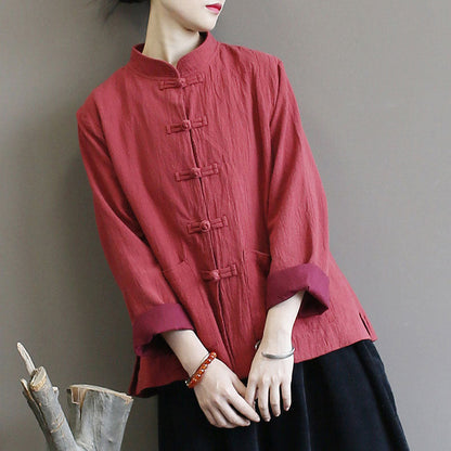 Classical Button Front Pocket Loose Overshirt