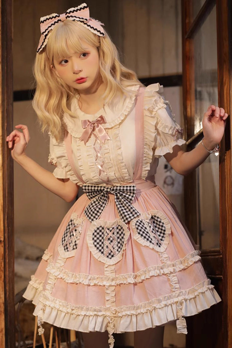 Dorothy Heart Ruffle Strap Dress