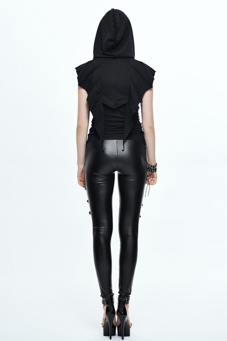 Punk Hooded Cape for Women with Bat Wing Silhouette