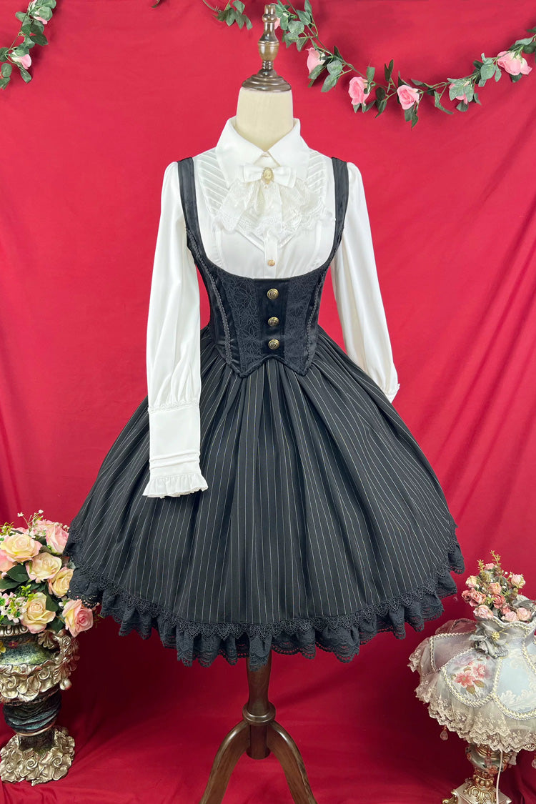 Dreamlike Realm Sleeveless Printed Ruffled Embroidered Corset Elegant Sweet Lolita JSK Dress