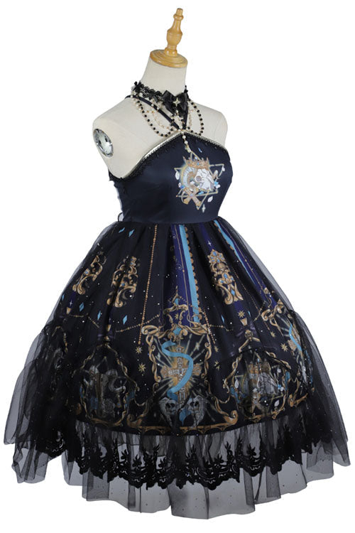 Gothic Lace Ruffle Strapless Lolita JSK Dress