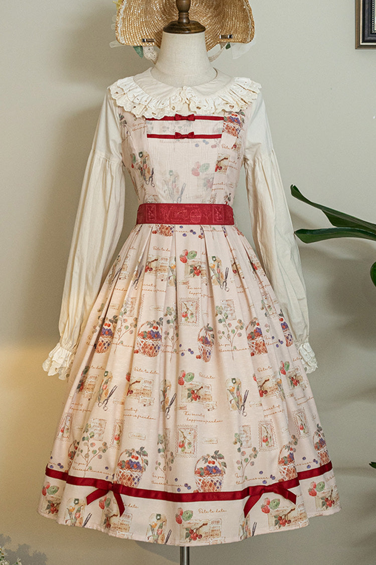 Watercolor Print JSK Dress with Sweet Elegance - Forest