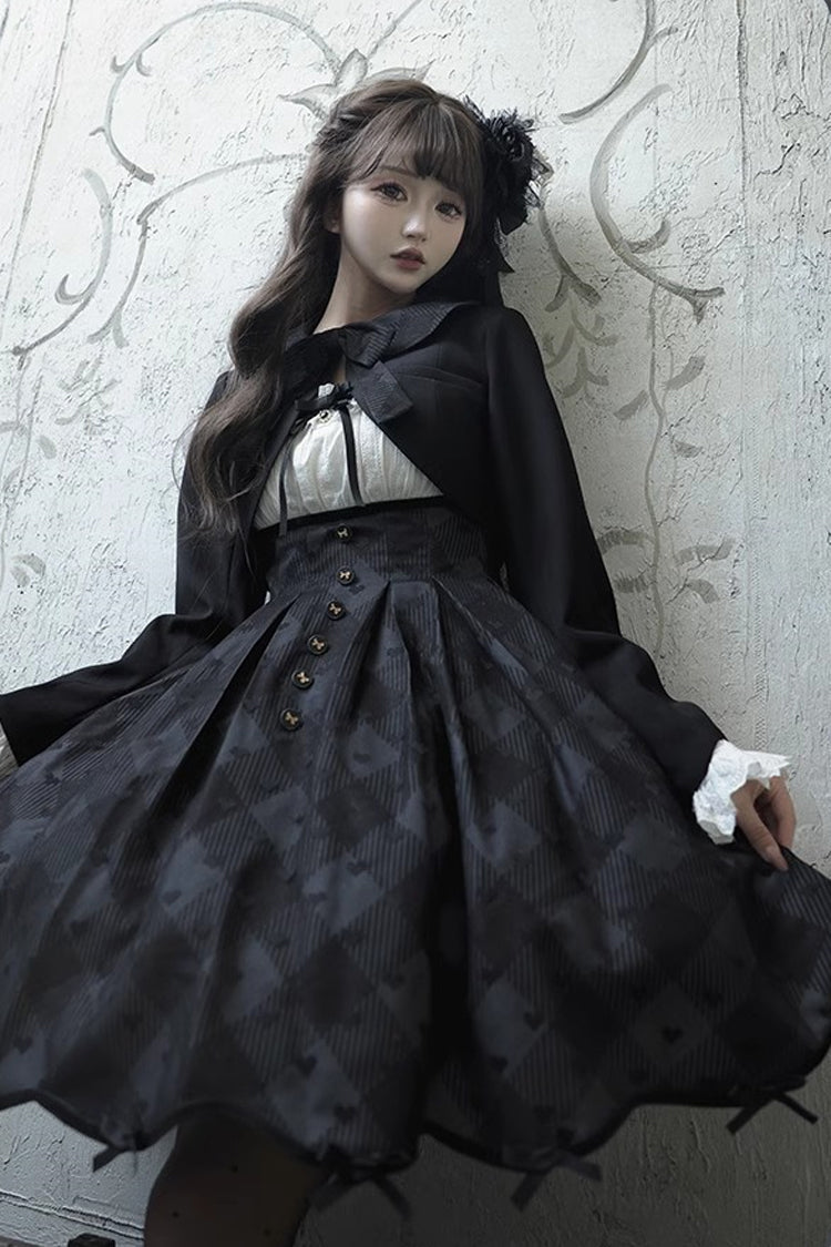 Short Plaid Princess Dress with Sweet Elegance