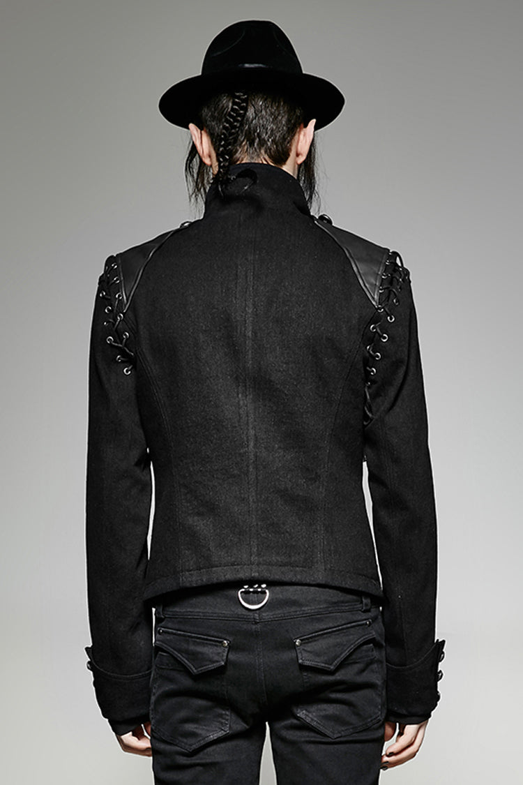 Coal Retro Button Double-Breasted Steampunk Coat for Men