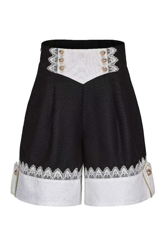 Noir Lace Ouji Vintage Prince Shorts - The Secret of Fatima
